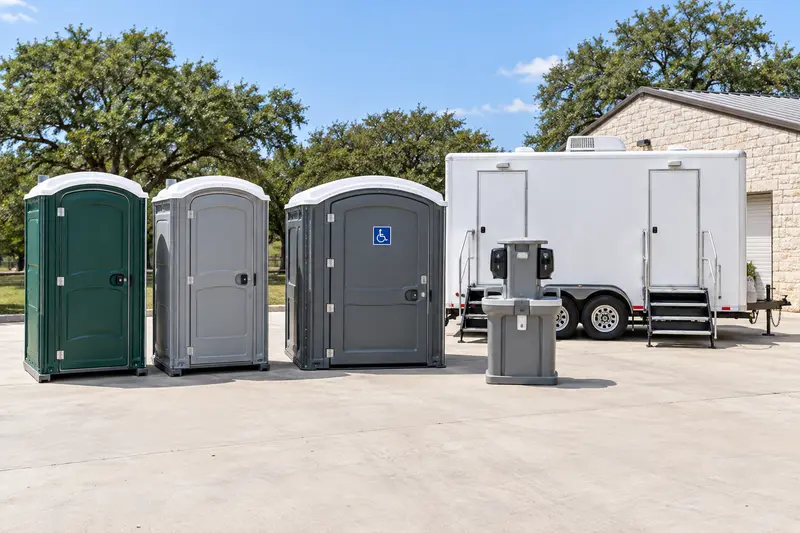 Portable sanitation equipment for rental planning